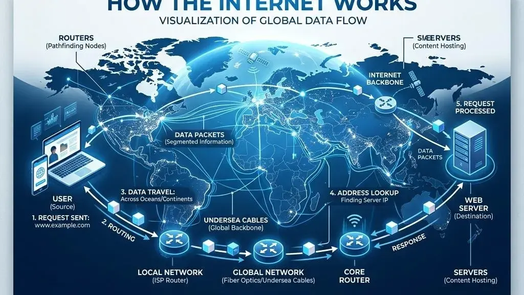 Bagaimana Internet Sebenarnya Bekerja: Fakta di Balik Jaringan Global yang Menghubungkan Dunia