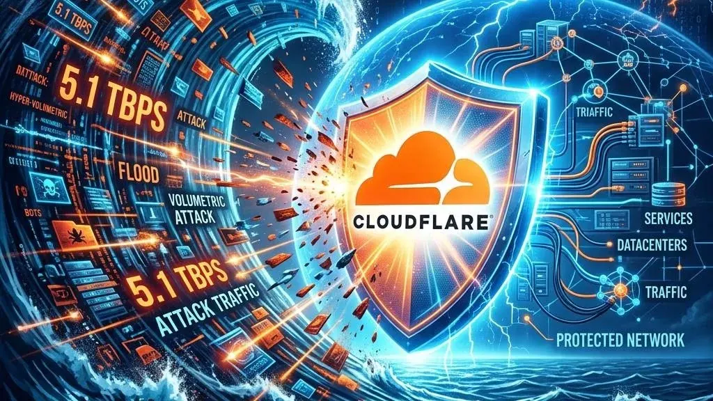 Cloudflare Mitigasi Serangan DDoS 5,1 Tbps — Rekor Tertinggi Sepanjang Sejarah, Hyper-Volumetric Attack Mengguncang Infrastruktur Internet Global