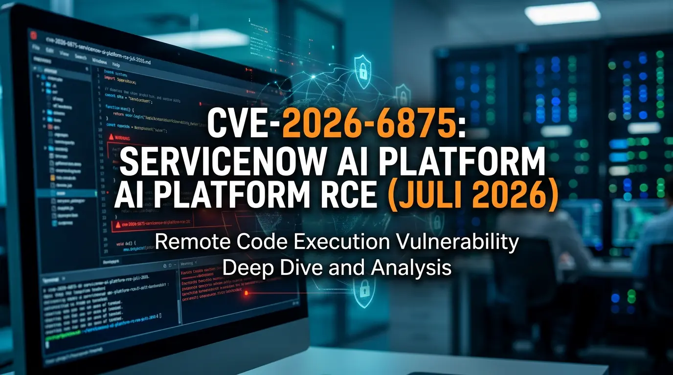CVE-2026-6875: Kerentanan Kritis ServiceNow AI Platform Dieksploitasi Secara Aktif, Memungkinkan Remote Code Execution Tanpa Autentikasi