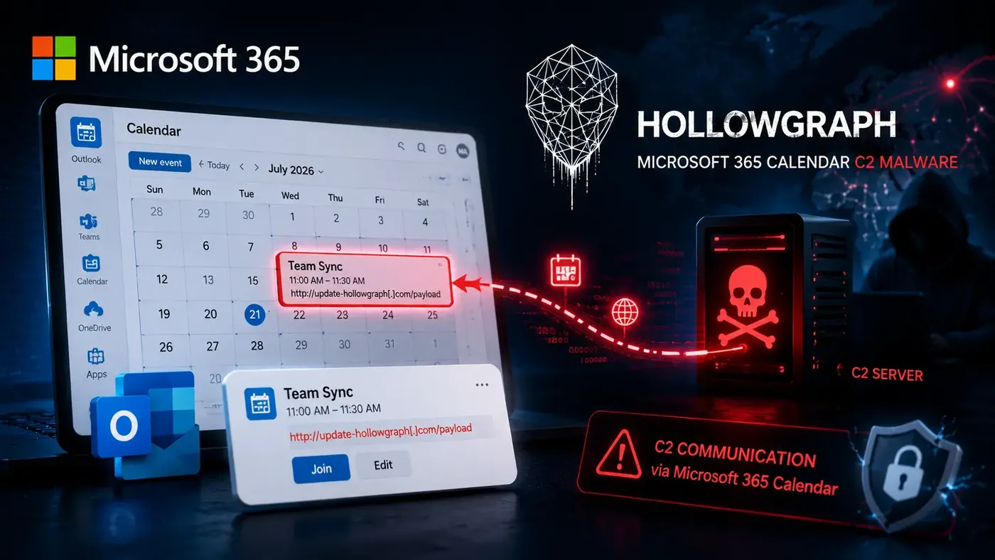 HollowGraph: Malware Espionase yang Mengubah Kalender Microsoft 365 Menjadi Saluran Command-and-Control Tersembunyi