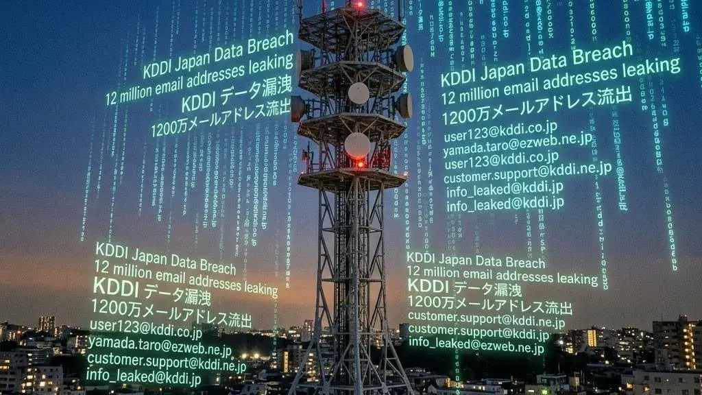 KDDI Jepang Dikompromikan: 12,2 Juta Email & 7,6 Juta Password Bocor — Analisis Teknis