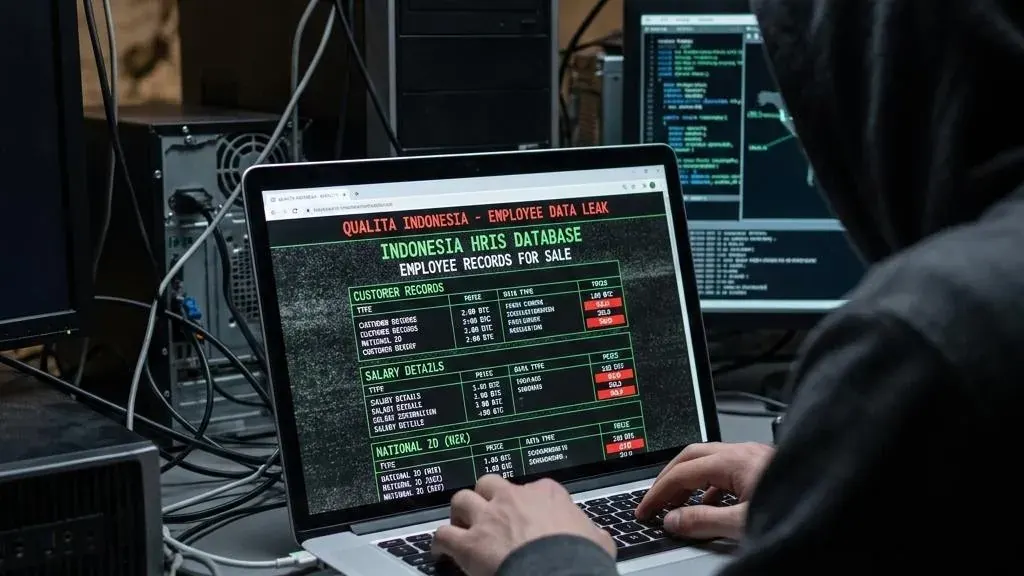 Dugaan Kebocoran Database HRIS Qualita Indonesia di Darkweb