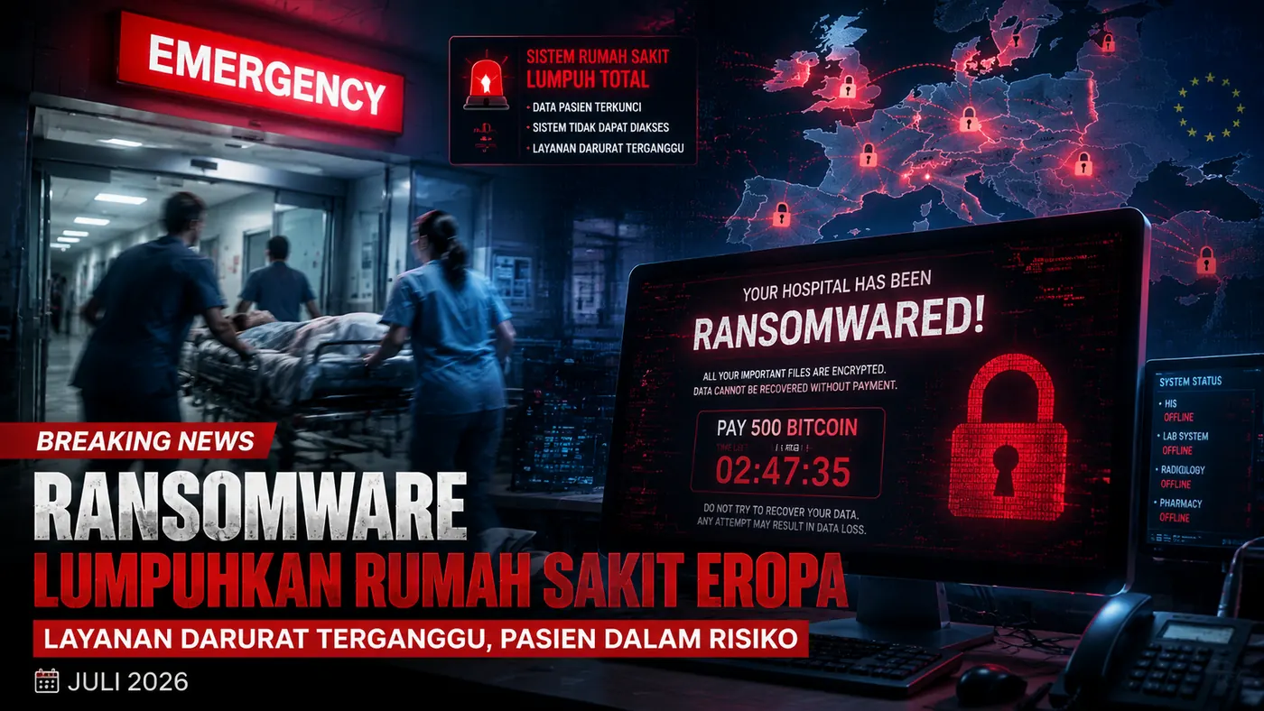 Serangan Ransomware Lumpuhkan Jaringan Rumah Sakit di Eropa, Ruang Gawat Darurat Dialihkan, Operasi Ditunda