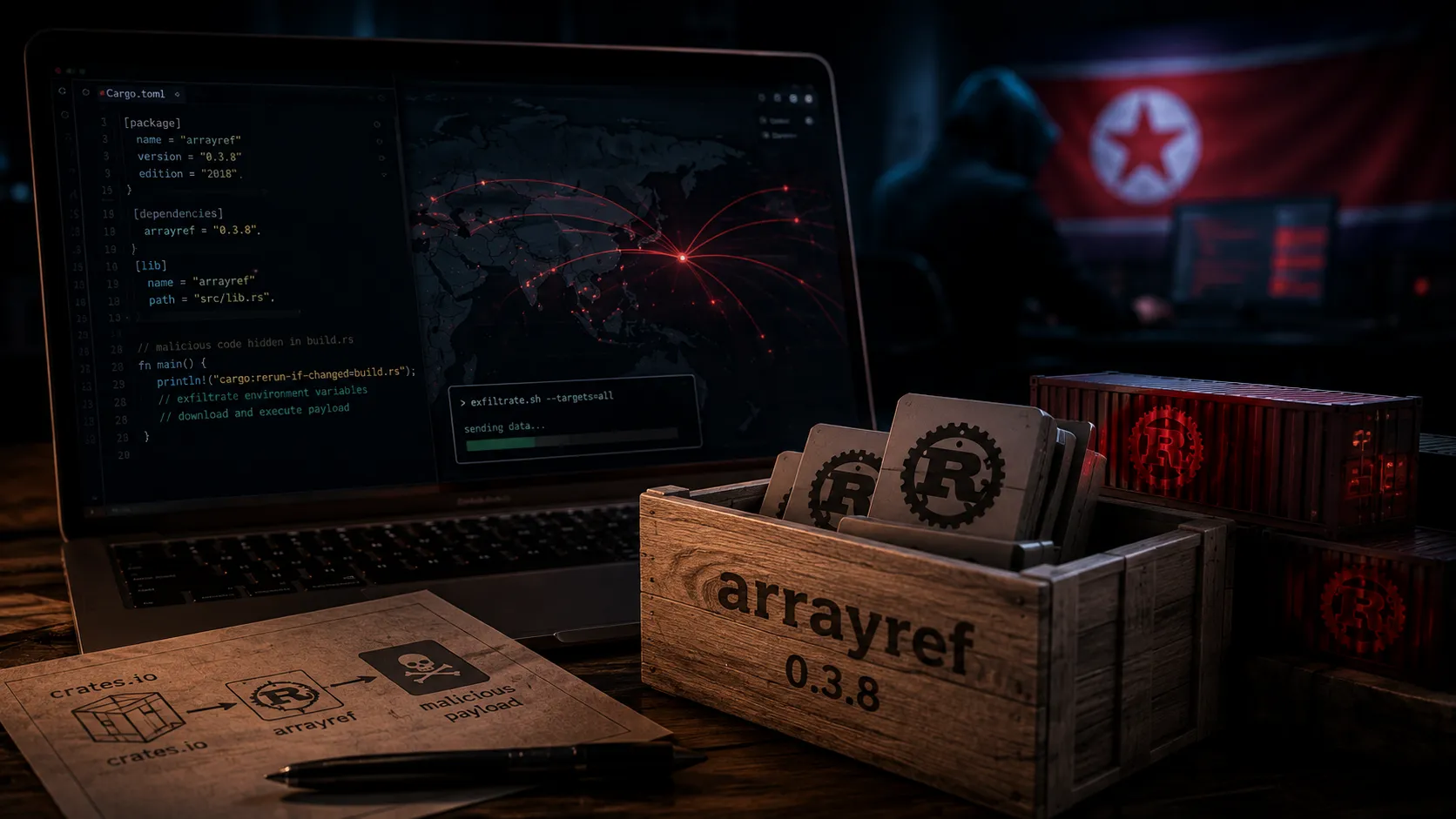 Serangan Supply Chain pada Crate Rust arrayref: Infostealer Menyusup Lewat Proses Kompilasi, Diduga Terhubung ke DPRK