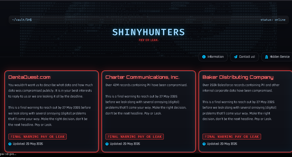 ShinyHunters Ransomware Leak