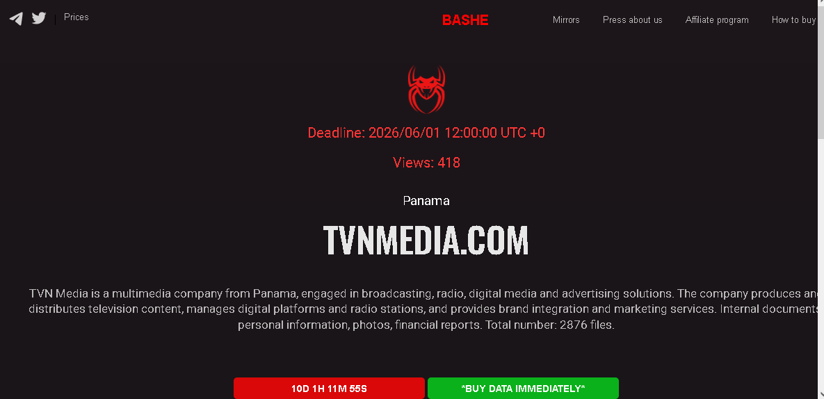 TVN Media Ransomware Leak